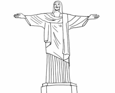 How to Draw Christ the Redeemer Step by Step