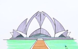 How to Draw Lotus Temple