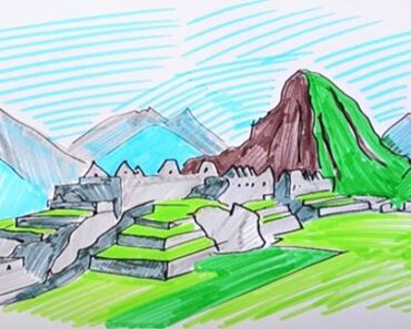 How to Draw Machu Picchu Step by Step