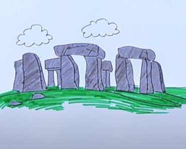 How to Draw Stonehenge Step by Step