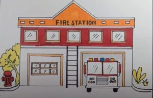 How to Draw a Fire Station