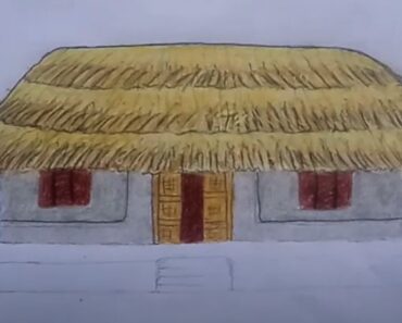 How to Draw a Mud House Step by Step