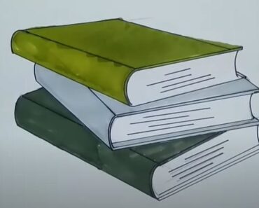 How to Draw a Stack of Books Step by Step