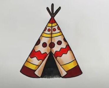 How to Draw a Teepee Step by Step