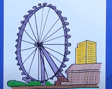 How to Draw the London Eye Step by Step