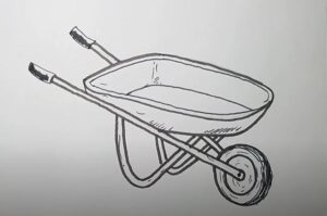 How to draw a Wheelbarrow