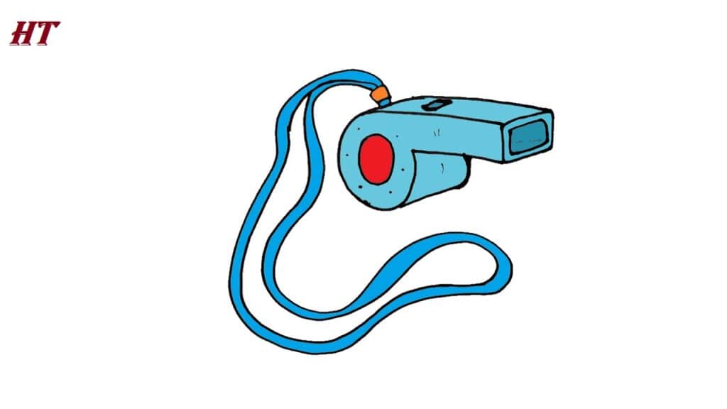 how to draw a whistle