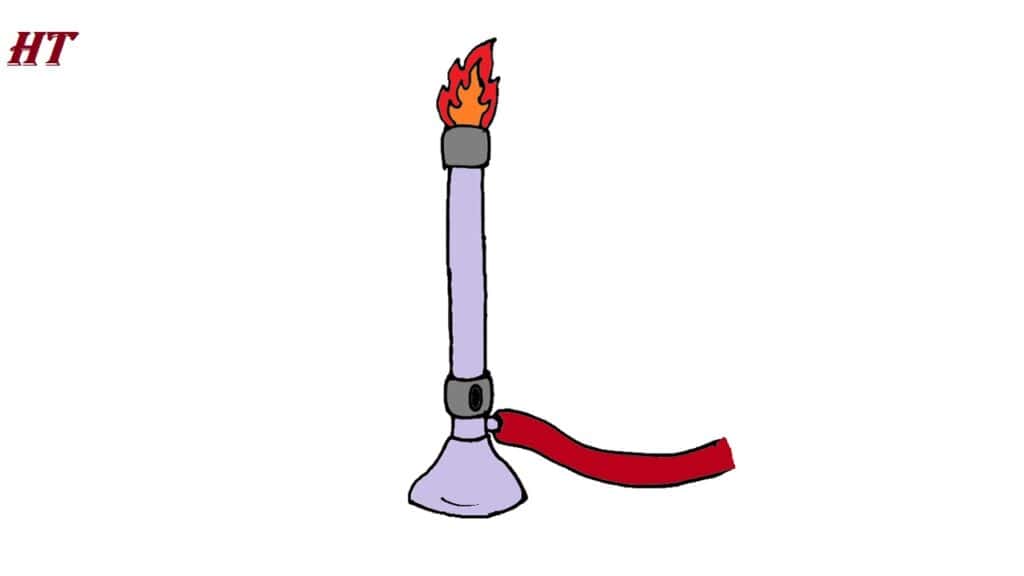 How to Draw a Bunsen Burner