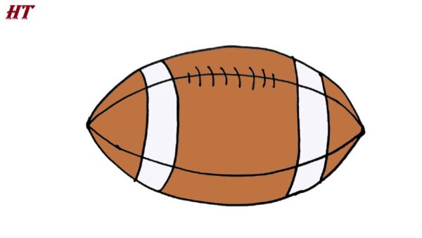 How to Draw a Rugby Ball Step by Step