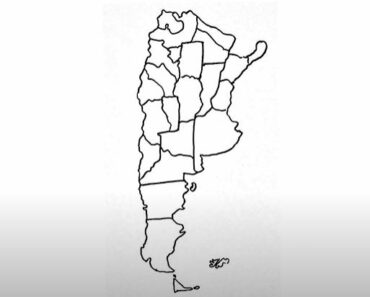 How to draw Argentina (map) step by step
