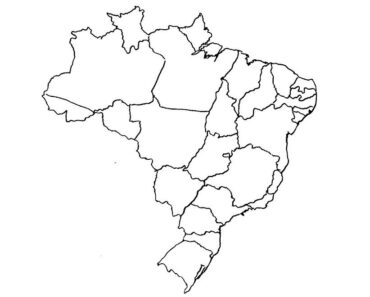 How to draw Brazil (map) Step by Step