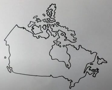 How to draw Canada (map) Step by Step