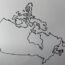 How to draw Canada (map) Step by Step