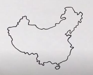 How to draw China (map) Step by Step