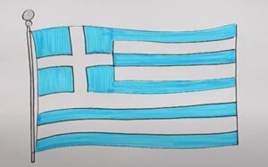 How to draw the Greece Flag