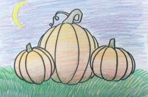 How to draw Pumpkin Patch