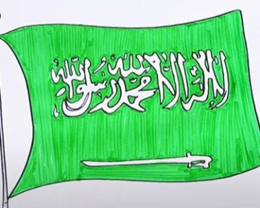 How to draw Saudi Arabia flag Step by Step