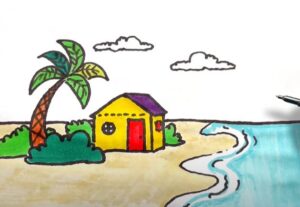 How to Draw a Beach House