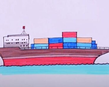 How to Draw a Cargo Ship