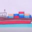 How to Draw a Cargo Ship step by step