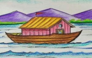 How to Draw a Houseboat
