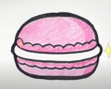 How to Draw a Macaron step by step