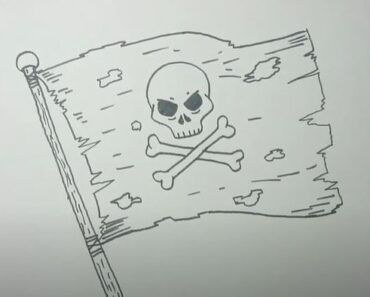 How to Draw a Pirate Flag Step by Step