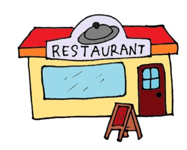 How to Draw a Restaurant step by step