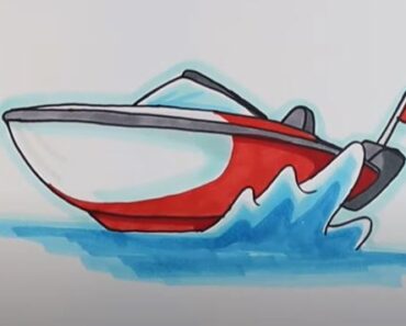 How to Draw a Speedboat Step by Step