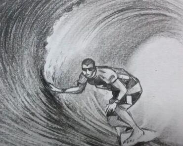 How to Draw a Surfer Step by Step
