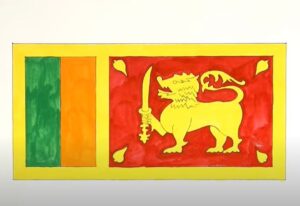 How to draw Sri Lanka Flag