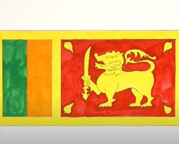 How to draw Sri Lanka Flag Step by Step
