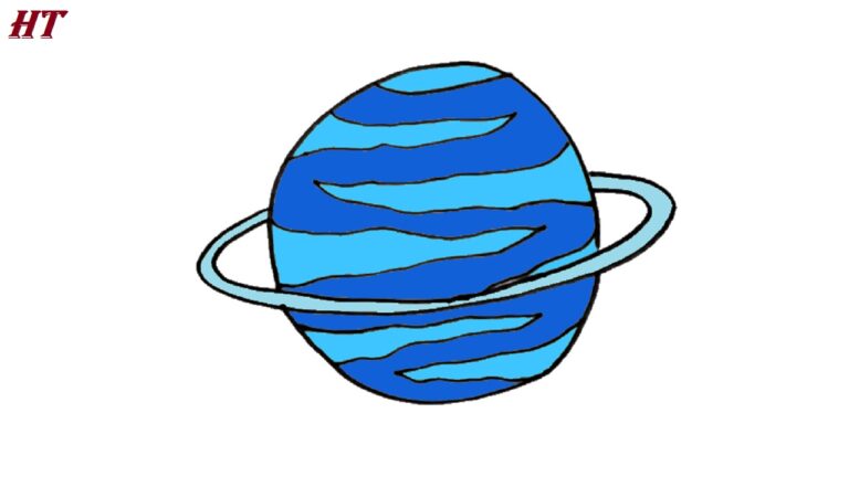 How to Draw Planet Uranus step by step