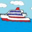 How to Draw a Ferry Boat step by step