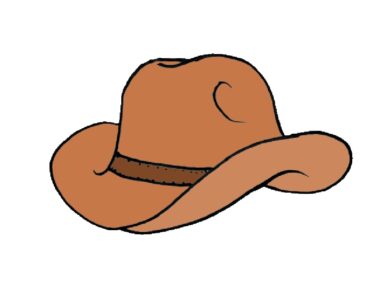 How to draw a cowgirl hat step by step