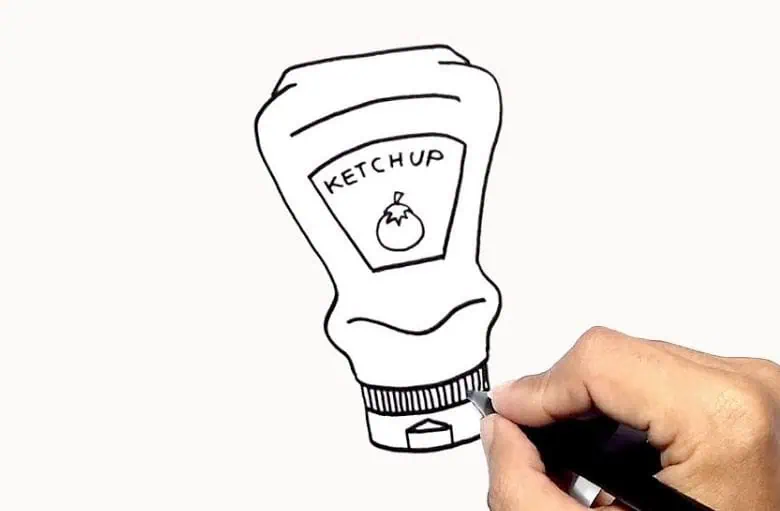 How to Draw Ketchup Bottle Step by Step