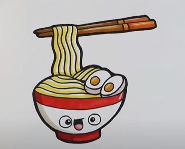 How to Draw Noodles Step by Step