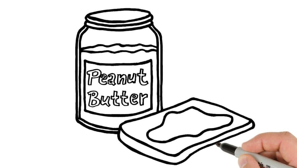 How to Draw Peanut Butter step by step