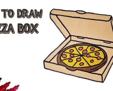 How to Draw a Pizza Box Step by Step