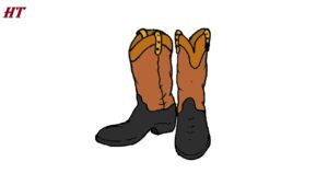 How to draw cowgirl boots
