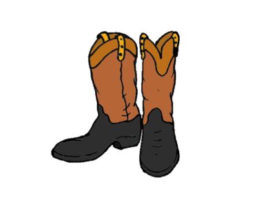 How to draw Cowgirl boots step by step