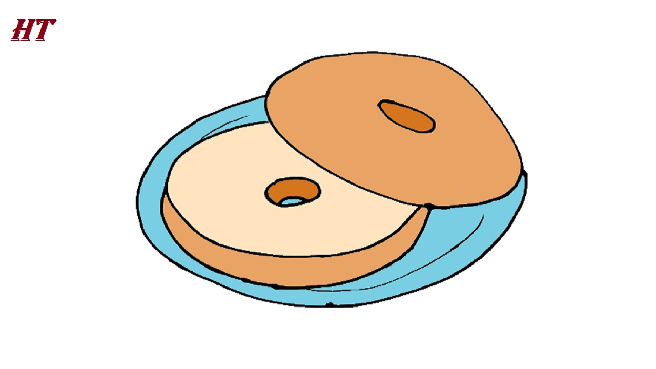 How to Draw a Bagel Step by Step