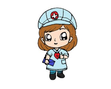 How to draw a Cute Cartoon Nurse Step by Step