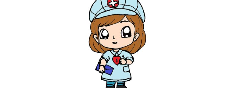 How to draw a Cute Cartoon Nurse Step by Step
