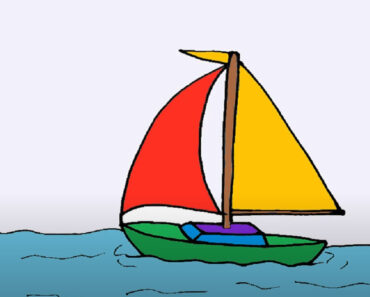 Sailboat Drawing easy Step by Step for Beginner