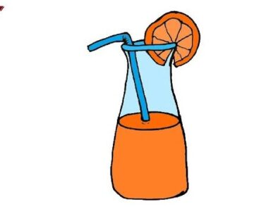 How to Draw Orange Juice Step by Step