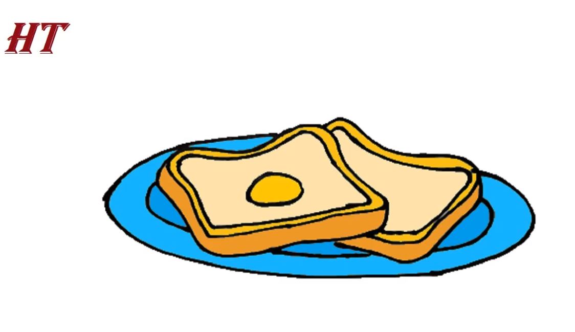 How to Draw Toast Step by Step