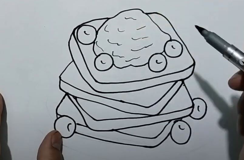 How to Draw Waffles Step by Step