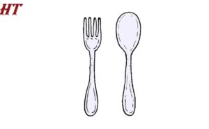 How to Draw a Fork And Spoon