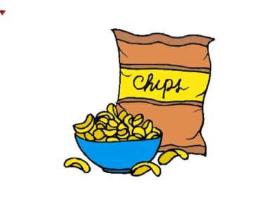 How to Draw Chips Step by Step